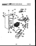 CABINET PARTS Diagram and Parts List for RT142GCH5  Frigidaire Refrigerator
