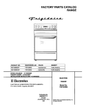 COVER Diagram and Parts List for FEF336BGWF  Frigidaire Range