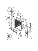 OUTER TUB COMPONENTS Diagram and Parts List for DWU2005T3W  Kelvinator Dishwasher