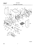 UPPER CABINET / DRUM / HEATER Diagram and Parts List for GLET1142CS0  Frigidaire Washer Dryer Combo
