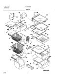 SHELVES Diagram and Parts List for GLHS239ZCW0  Frigidaire Refrigerator