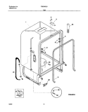 TUB Diagram and Parts List for FDB345LBS0  Frigidaire Dishwasher