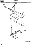 BURNER Diagram and Parts List for TGB504CFB1  Tappan Wall Oven