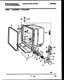 TUB AND FRAME PARTS Diagram and Parts List for WDB632RBR0  Frigidaire Dishwasher