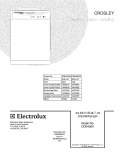 COVER Diagram and Parts List for CDB400KW0  Crosley Dishwasher