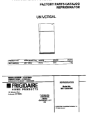 COVER Diagram and Parts List for MRT13BSCW2  Frigidaire Refrigerator