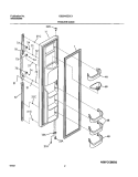 FREEZER DOOR Diagram and Parts List for GS26HSZCC1  Frigidaire Refrigerator