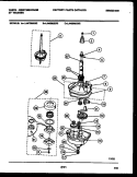 TRANSMISSION PARTS Diagram and Parts List for LA400MXD2  Frigidaire Washer