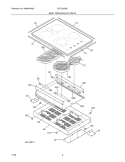 MAIN TOP / SURFACE UNITS Diagram and Parts List for GLEC30S8EBB  Frigidaire Cooktop