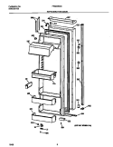REFRIGERATOR DOOR Diagram and Parts List for FRS24BGGW4  Frigidaire Refrigerator