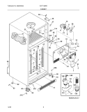 CABINET Diagram and Parts List for GLRT188WDZB  Frigidaire Refrigerator