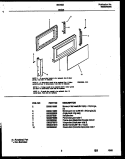 DOOR PARTS Diagram and Parts List for 56-9402-10-11  Tappan Microwave