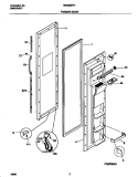 FREEZER DOOR Diagram and Parts List for GRS26ZRHW0  Gibson Refrigerator
