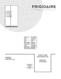 COVER Diagram and Parts List for FPHC2399KF4  Frigidaire Refrigerator