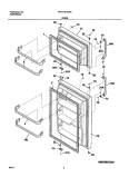 DOOR Diagram and Parts List for FRT17B1BW0  Frigidaire Refrigerator