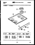 COOKTOP PARTS Diagram and Parts List for GG32CL2  Frigidaire Range