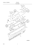 BACKGUARD Diagram and Parts List for FED300ESD  Frigidaire Range