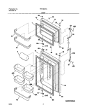 DOOR Diagram and Parts List for FRT18LR7AQ2  Frigidaire Refrigerator