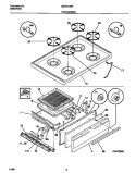 TOP / DRAWER Diagram and Parts List for MGF312SBDC  Frigidaire Range
