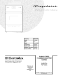 COVER Diagram and Parts List for FEF336ASH  Frigidaire Range
