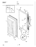 DOOR Diagram and Parts List for F22CW3  Frigidaire Freezer