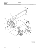 MOTOR, BLOWER Diagram and Parts List for FER331AS0  Frigidaire Dryer
