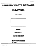 COVER Diagram and Parts List for MFC13M3BW1  Frigidaire Freezer