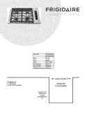 COVER Diagram and Parts List for FGGC3045KSB  Frigidaire Cooktop