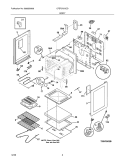 BODY Diagram and Parts List for CFEF376GCD  Frigidaire Range