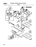 BURNER Diagram and Parts List for FGF354BGWB  Frigidaire Range