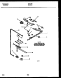 BURNER, MANIFOLD AND GAS CONTROL Diagram and Parts List for GF610RXD1  Frigidaire Range