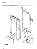 DOOR Diagram and Parts List for MFU12M0BW4  Frigidaire Freezer