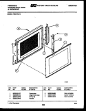 DOOR PARTS Diagram and Parts List for REM77BL2  Frigidaire Microwave Oven Combo