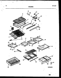 SHELVES AND SUPPORTS Diagram and Parts List for FPW21TIPL0  Frigidaire Refrigerator