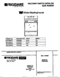 COVER Diagram and Parts List for WGF355BADC  Frigidaire Range