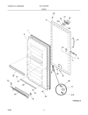DOOR Diagram and Parts List for GLFU1467FW0  Frigidaire Freezer