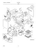 BODY Diagram and Parts List for PGLEF385CQ4  Frigidaire Range