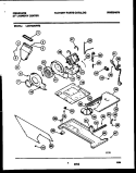 MOTOR, BLOWER AND CABINET PARTS Diagram and Parts List for LCE702AWW2  Frigidaire Washer Dryer Combo