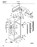 CABINET Diagram and Parts List for FRT18RRCD3  Frigidaire Refrigerator
