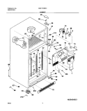 CABINET Diagram and Parts List for GS21HTZBK1  Frigidaire Refrigerator