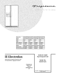 COVER Diagram and Parts List for GS26HSZCB3  Frigidaire Refrigerator