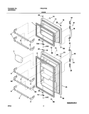 DOOR Diagram and Parts List for FRT21P5AQ4  Frigidaire Refrigerator