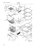 SHELVES Diagram and Parts List for LPHS2687KF1  Frigidaire Refrigerator