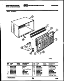 CABINET PARTS Diagram and Parts List for AS182P2K1  Frigidaire Air Conditioner