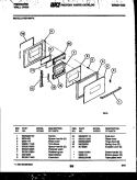 DOOR PARTS Diagram and Parts List for RG74BF2  Frigidaire Wall Oven