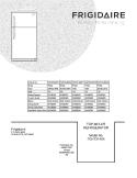 COVER Diagram and Parts List for FGHT2146KR1  Frigidaire Refrigerator