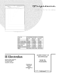 COVER Diagram and Parts List for FDB2320REC0  Frigidaire Dishwasher