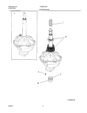 TRANSMISSION Diagram and Parts List for FWS833AS0  Frigidaire Washer