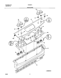 BACKGUARD Diagram and Parts List for FES367DQA  Frigidaire Range