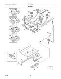 BURNER Diagram and Parts List for FGF345GSC  Frigidaire Range